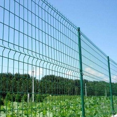3mm 4mm 4.5mm Garden 3D Wire Mesh Fence Panel With Peach Posts